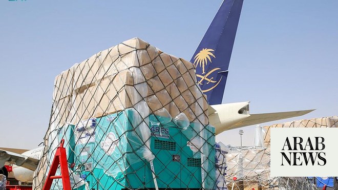 Departure of third relief plane carrying 30 tons of aid from Saudi Arabia to Ukraine