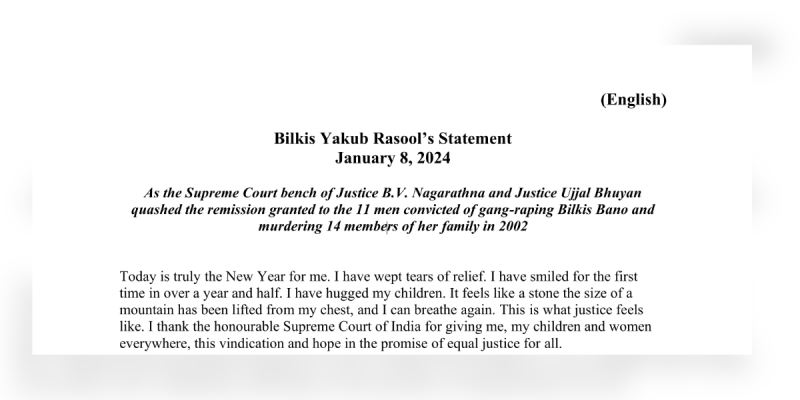 Today, I Can Breathe Again, Says Bilkis Bano After Landmark Supreme Court Judgement